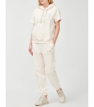Худи с коротким рукавом молочный XW000161 Armani Exchange 4 - Respected-Person